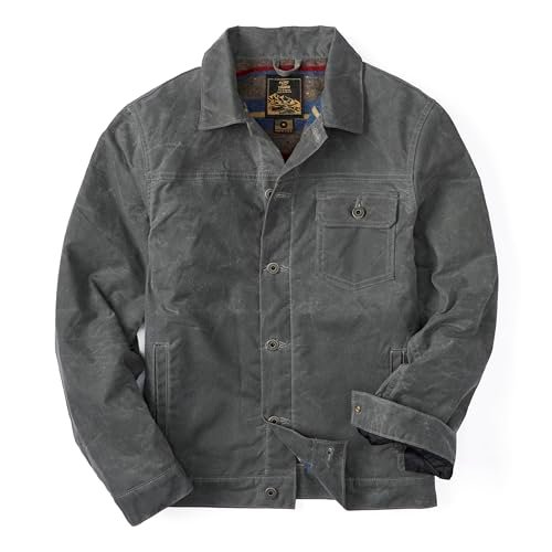 Wool-Lined Waxed Trucker Jacket | Flint and Tinder