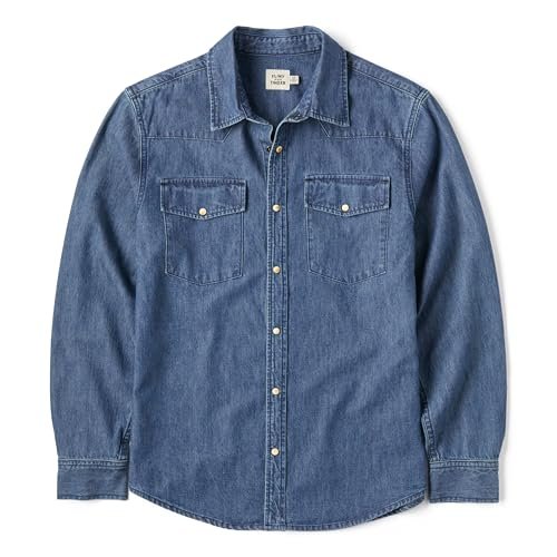 Bone Button Western Shirt – Premium Chambray | Flint and Tinder