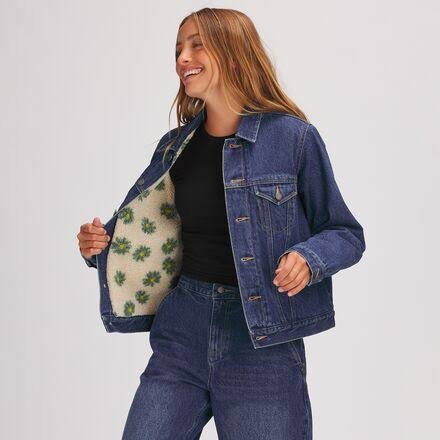 Sherpa-Lined Denim Jacket